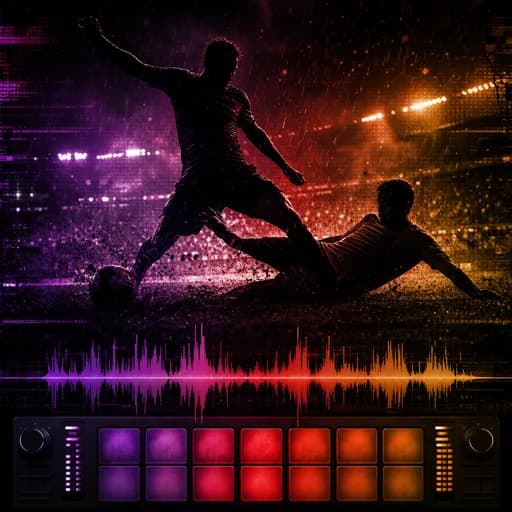 Düsteres Phonk-Fußballspiel Artwork für Tackle Line