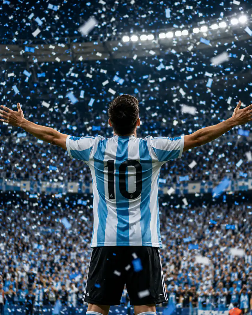 Argentina prompt example - Goal Celebration Splash