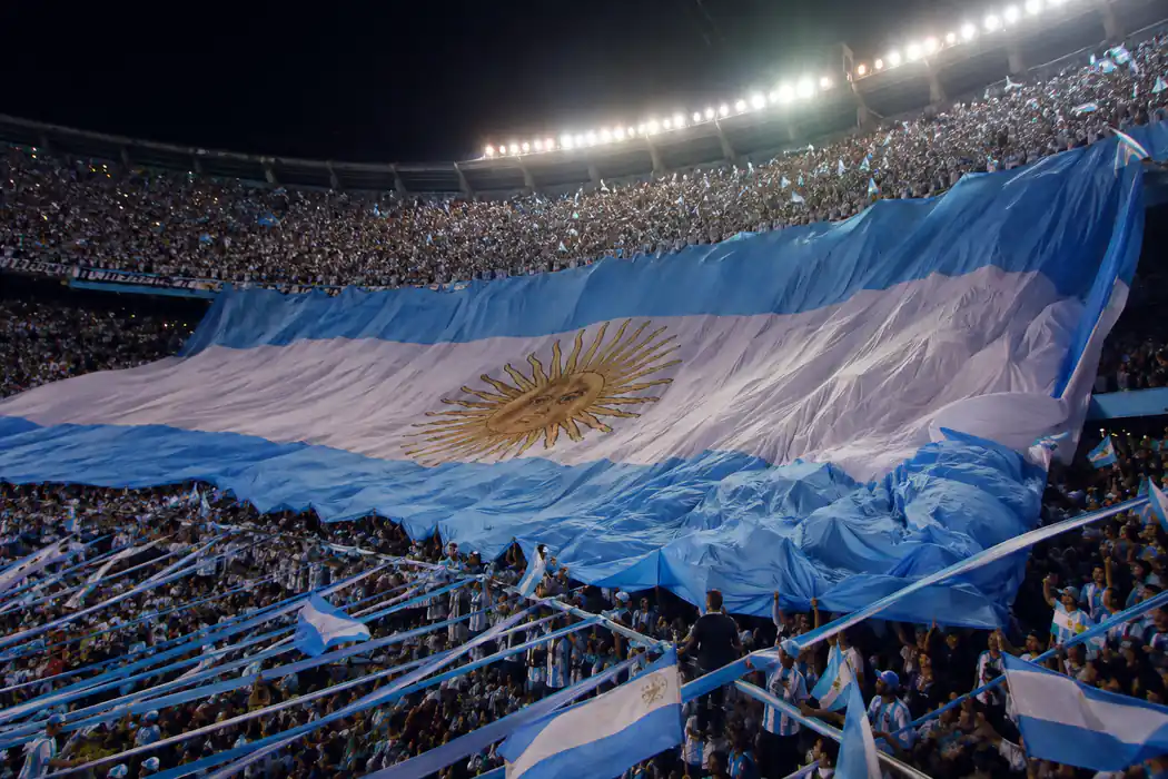 Argentina prompt example - Stadium Tifo Mosaic