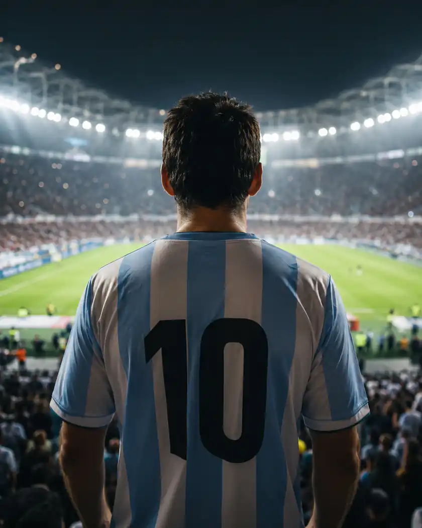Argentina prompt example - Number 10 Back View