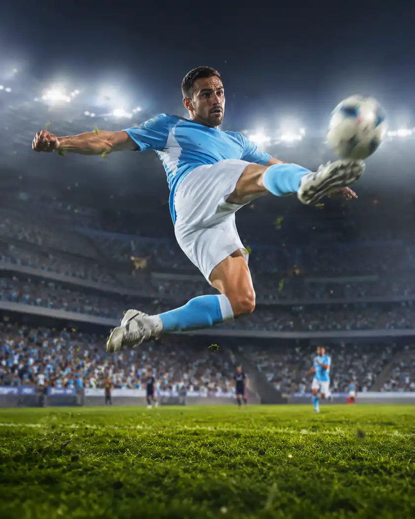 Argentina prompt example - Dynamic Mid-Air Kick