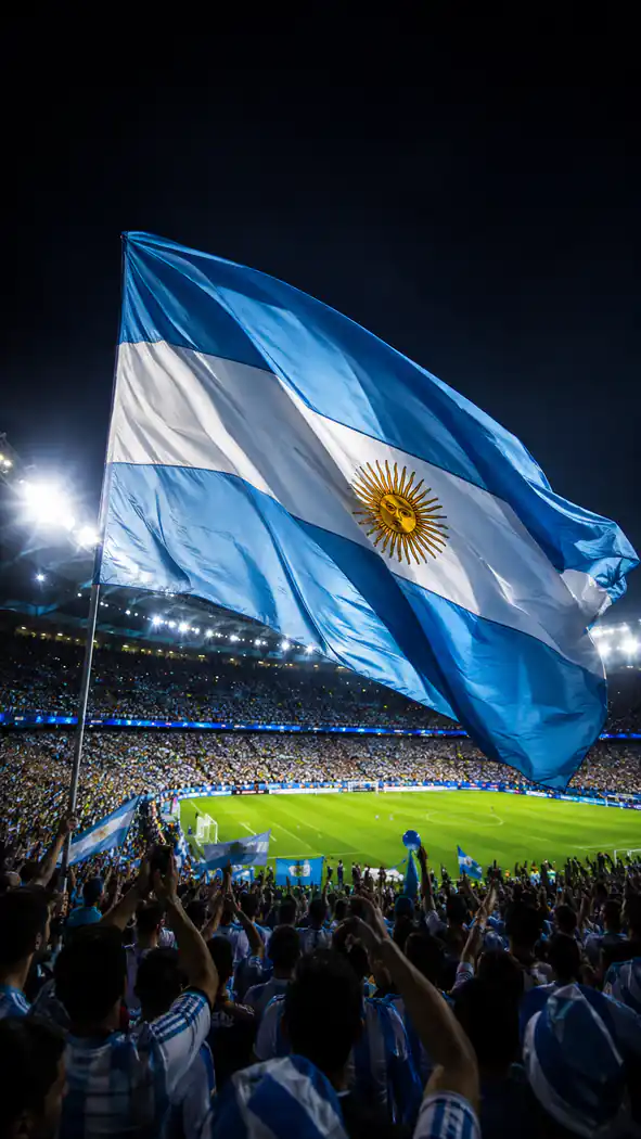 Argentina prompt example - Mobile Wallpaper Stadium Flag