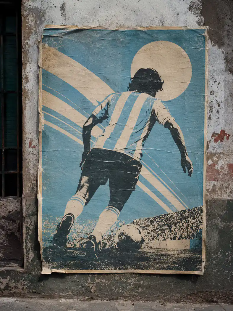 Argentina prompt example - Pinterest Football Poster