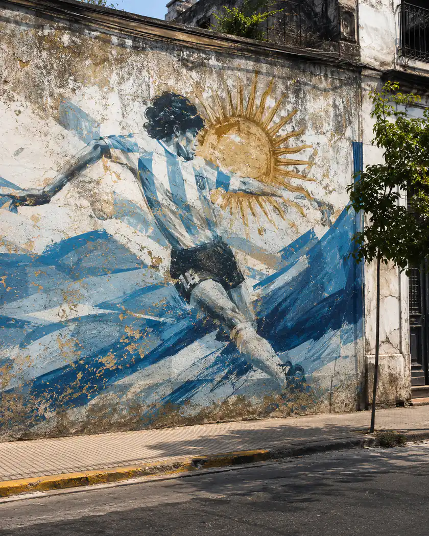 Argentina prompt example - Street Mural