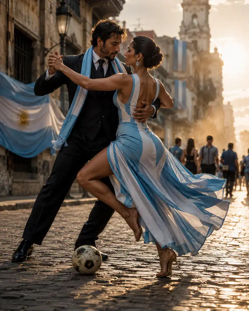 Argentina prompt example - Tango and Football