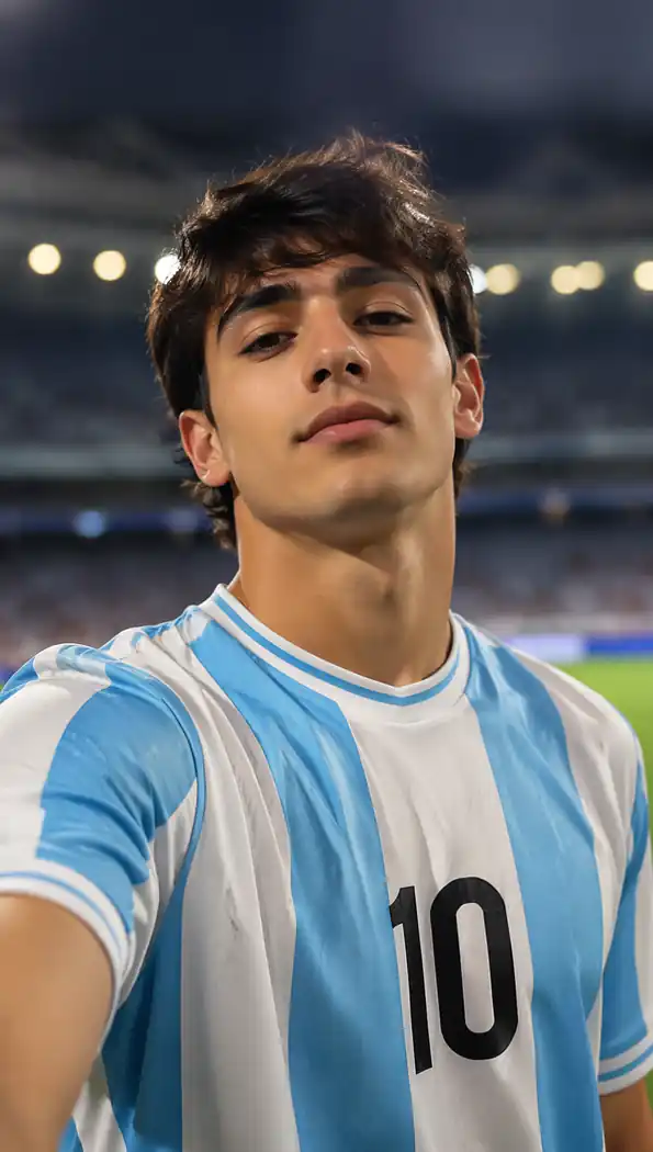 Argentina Jersey Photo Edit Prompt example