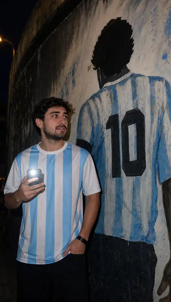 Argentina number 10 mural tribute prompt example