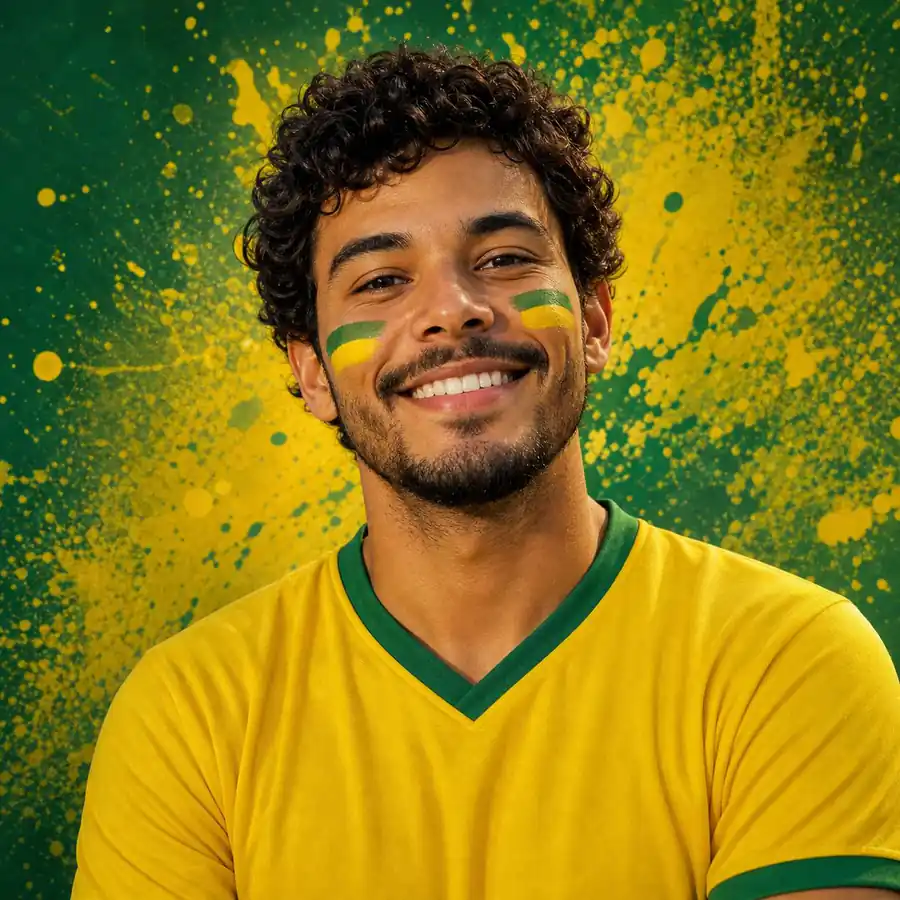 Brasilien-Prompt-Beispiel - Brasilien-Fan-Profilbild