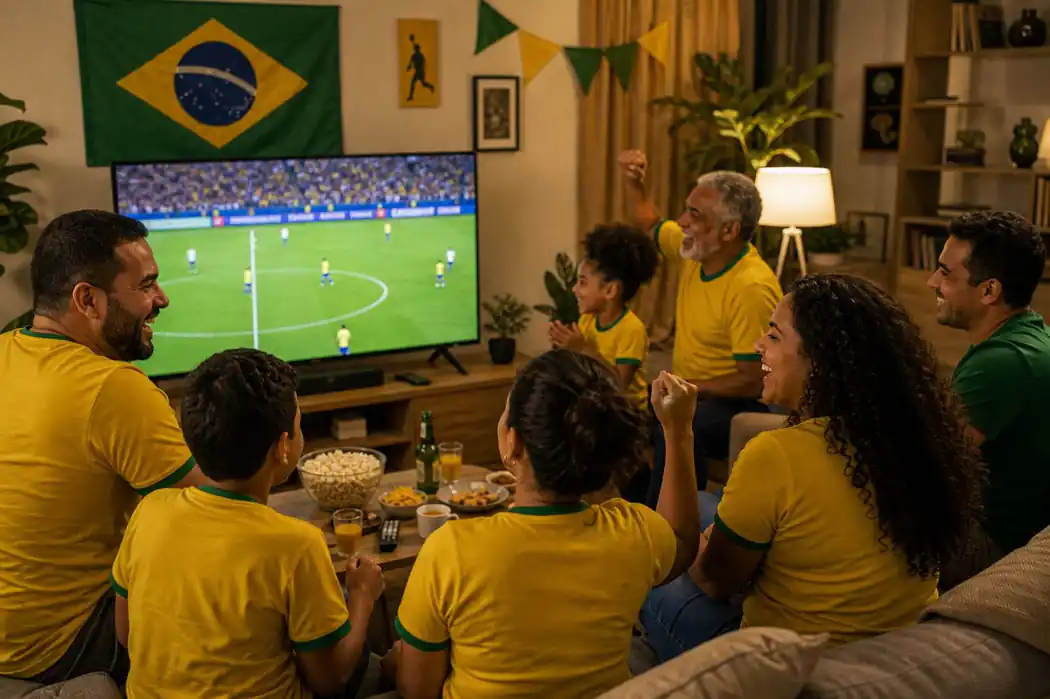 Brasilien-Prompt-Beispiel - Familien-Watch-Party