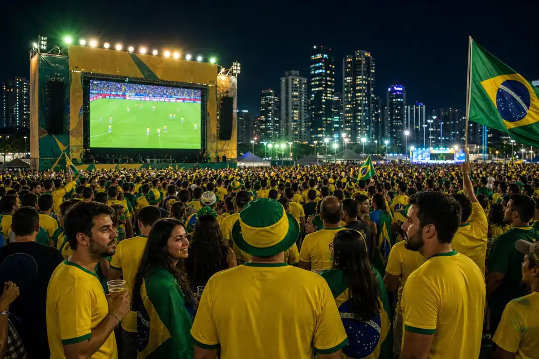 Brasilien-Prompt-Beispiel - Outdoor-Fan-Zone