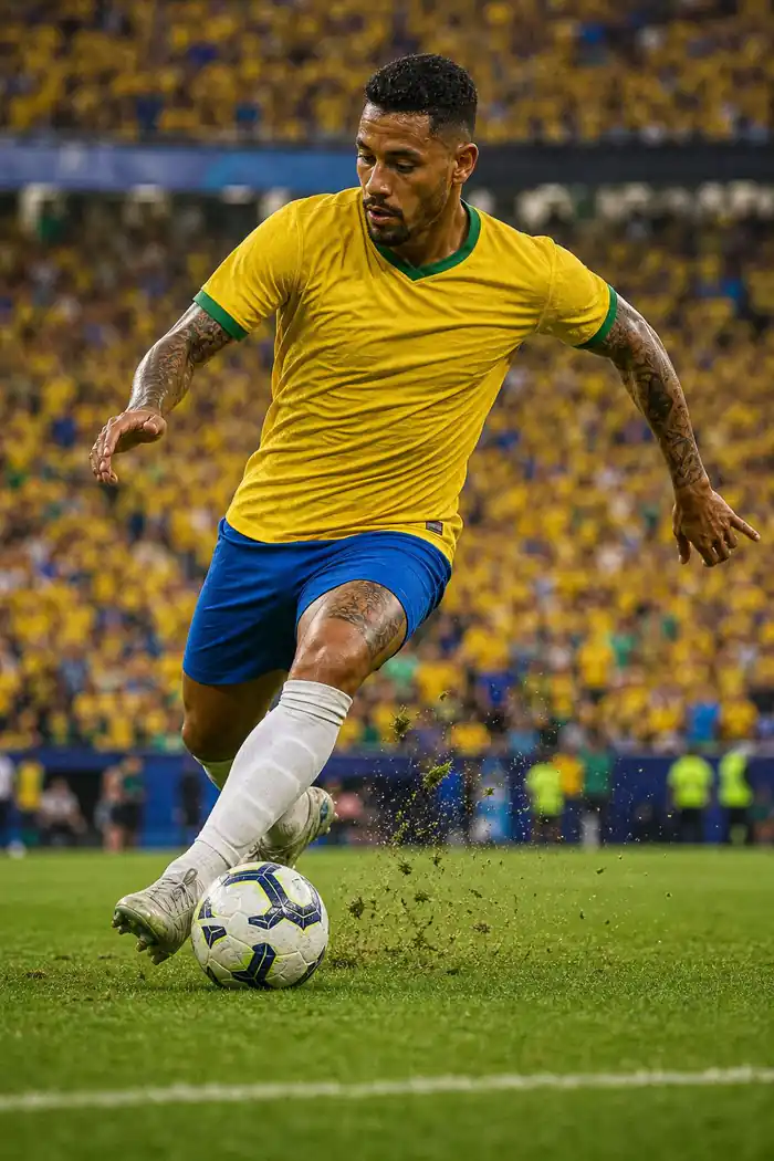 Brasilien-Prompt-Beispiel - Dribbling-Samba-Bewegung