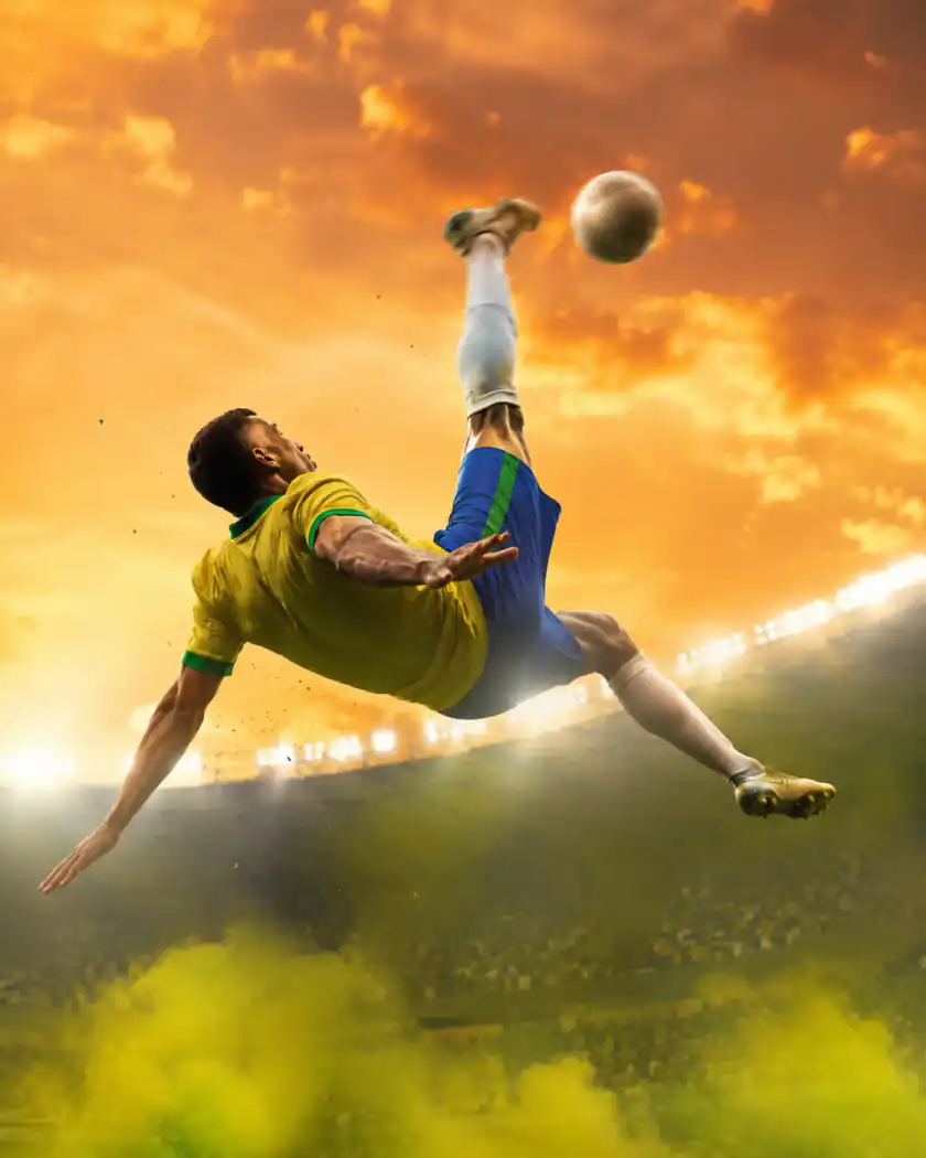 Brasilien-Prompt-Beispiel - Fallrückzieher-Silhouette