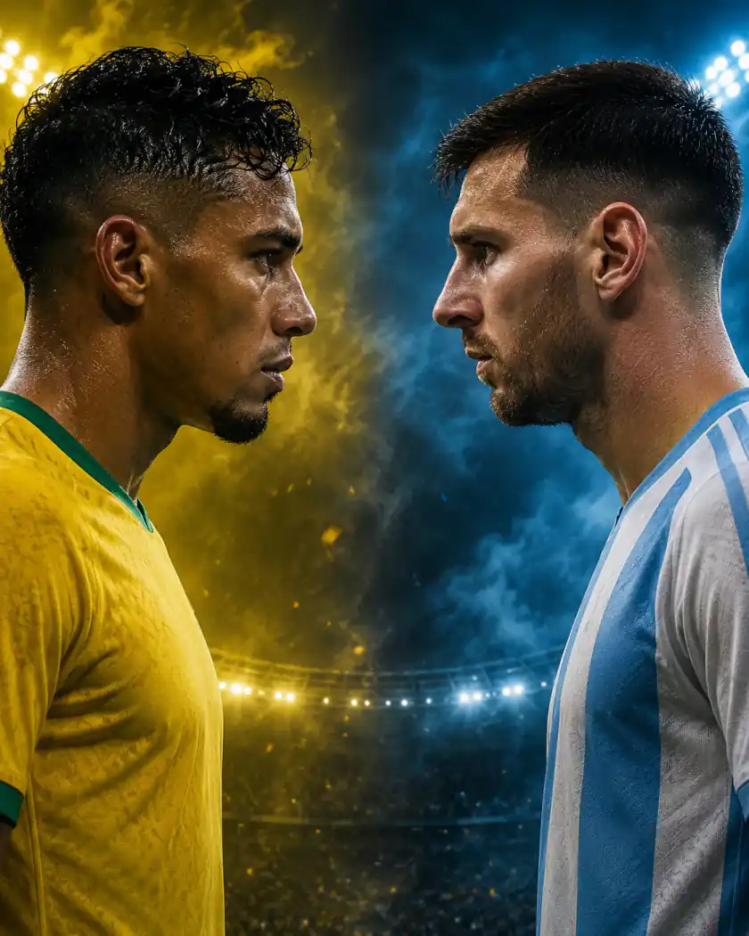Brasilien-Prompt-Beispiel - Brasilien vs. Argentinien Rivalitäts-Poster