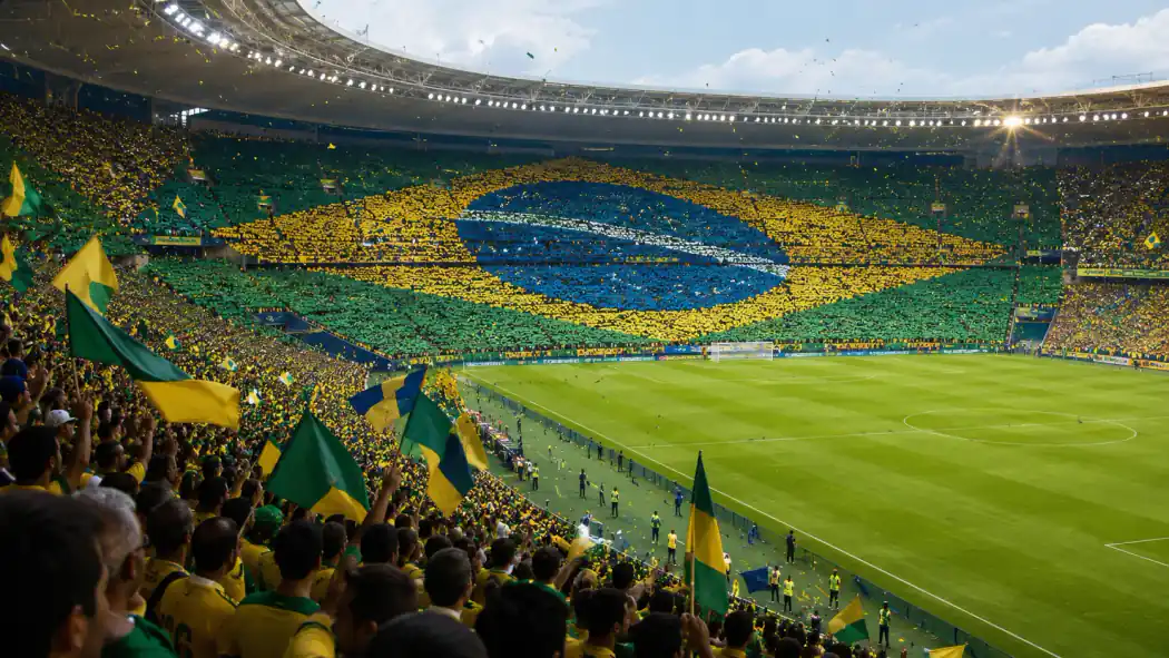 Brasilien-Prompt-Beispiel - Stadion-Tifo-Mosaik