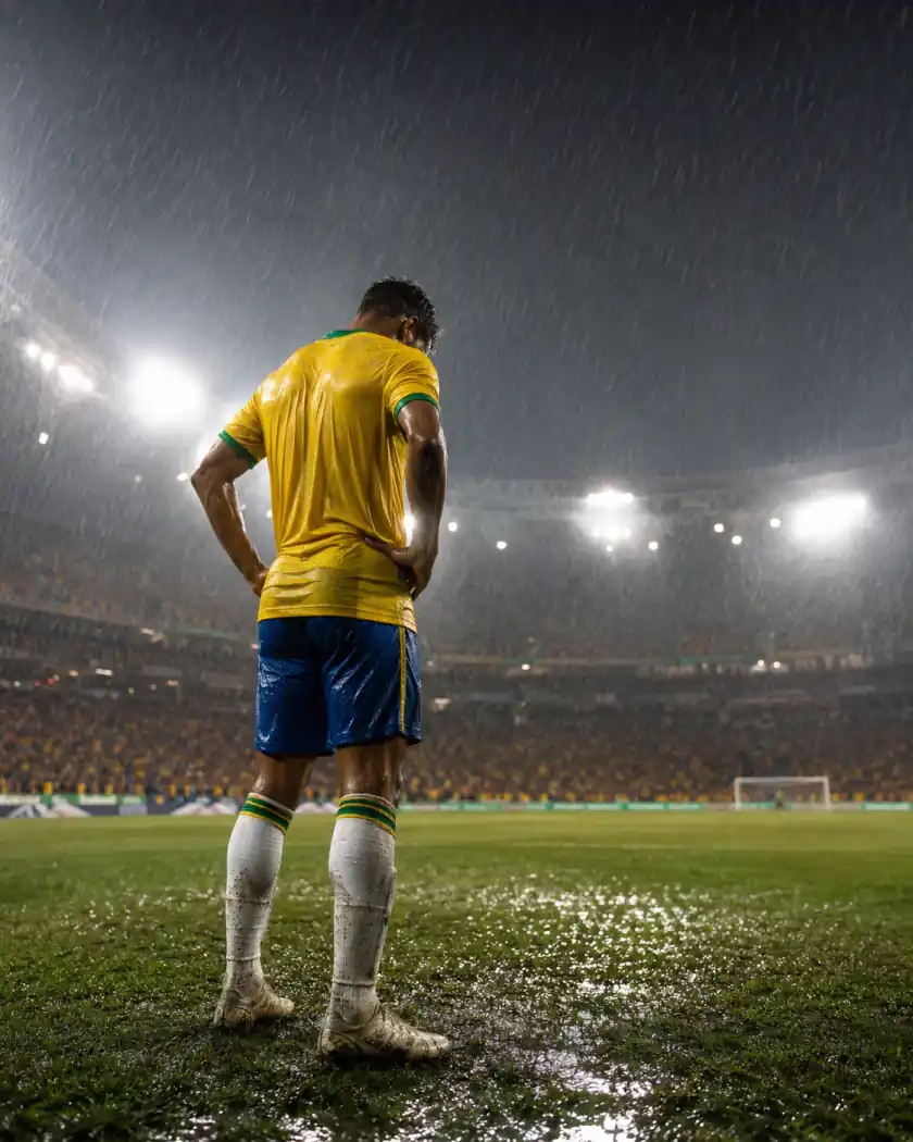 Brasilien-Prompt-Beispiel - Regenmatch-Drama