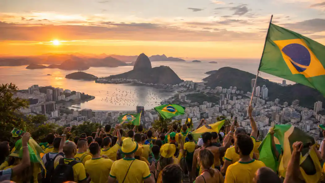 Brasilien-Prompt-Beispiel - Rio Skyline Spieltag