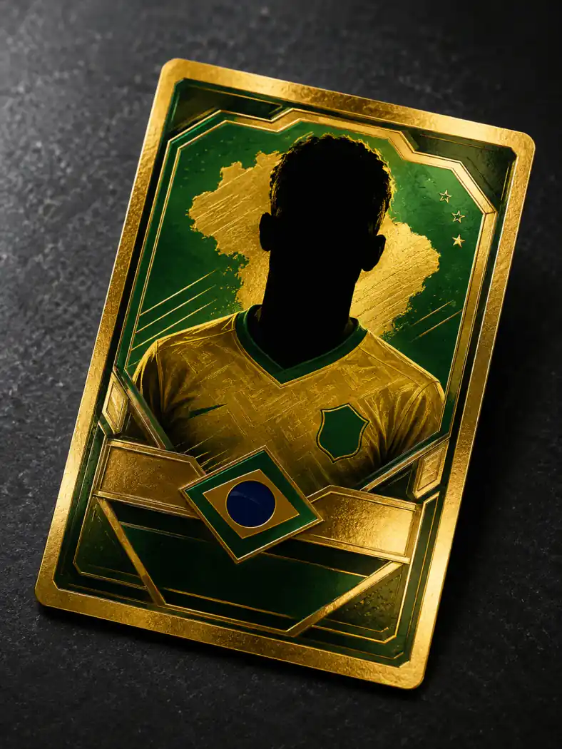 Brasilien-Prompt-Beispiel - Fußballspiel-Stil Spielerkarte