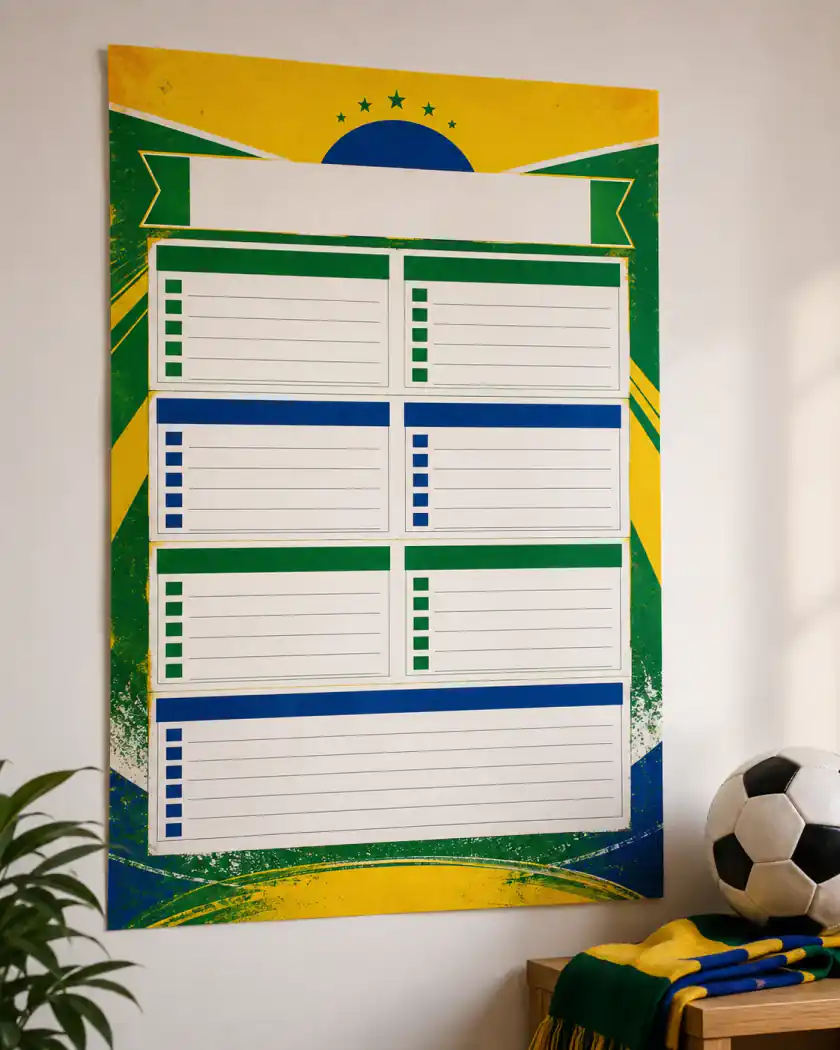 Brasilien-Prompt-Beispiel - Spielplan-Poster