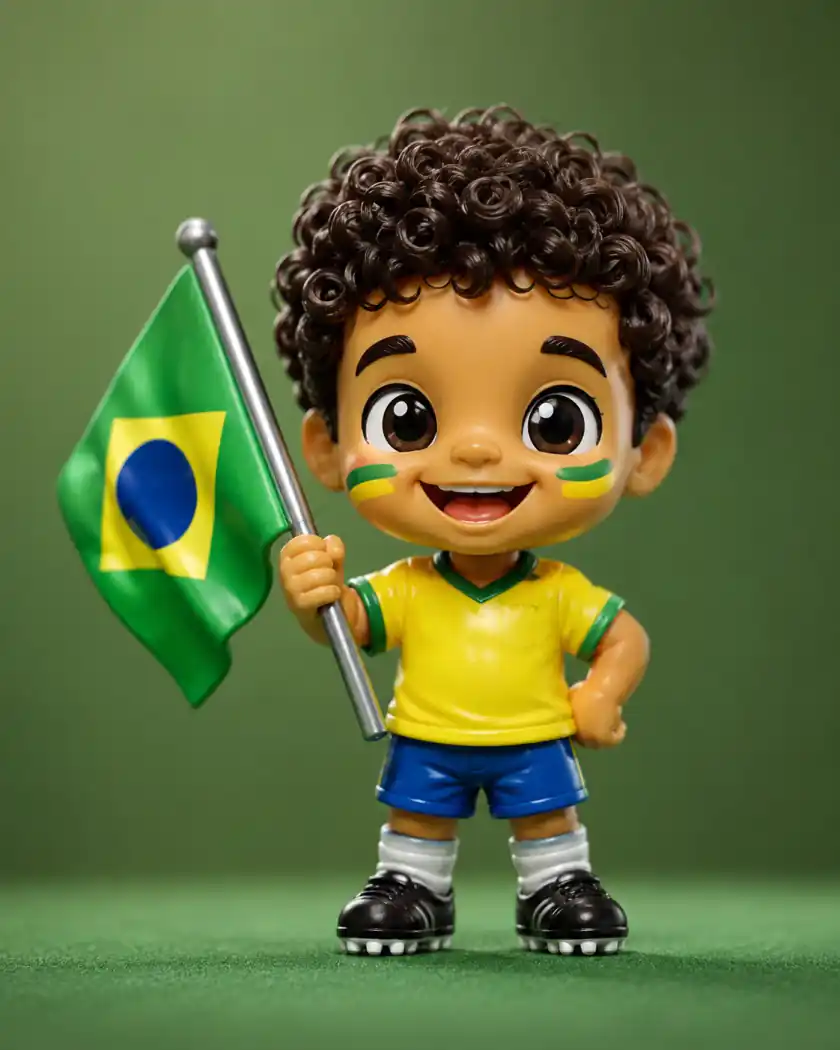 Brasilien-Prompt-Beispiel - 3D Chibi Fan-Avatar