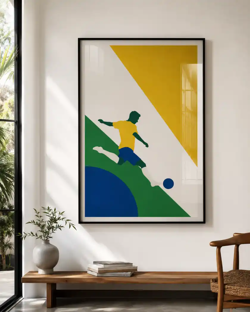 Brasilien-Prompt-Beispiel - Minimalistisches Vektor-Poster