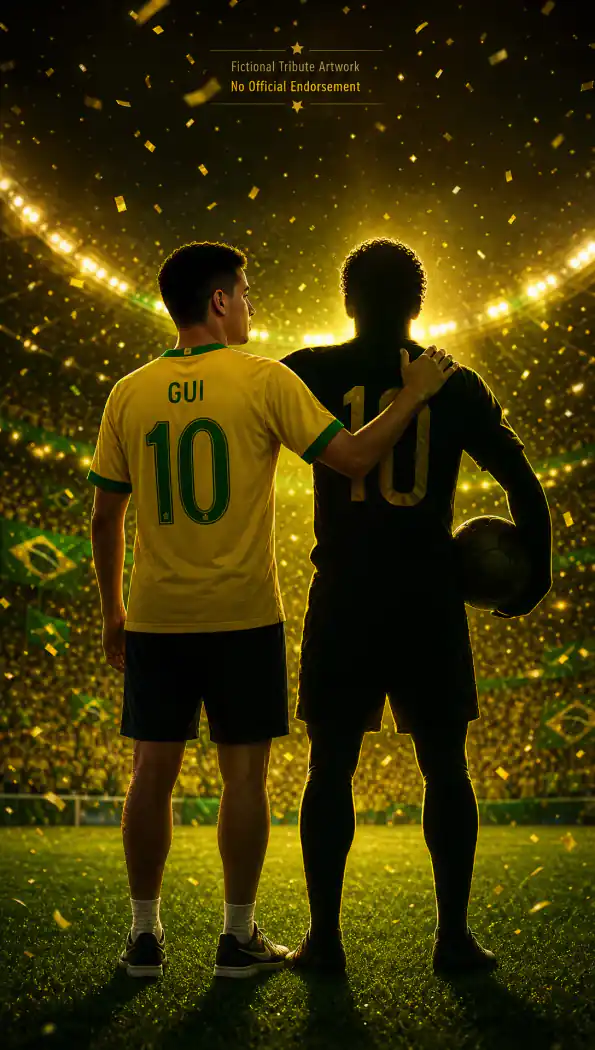 Beispiel für einen Brasilien-Fußballlegenden-Fan-Art-Prompt