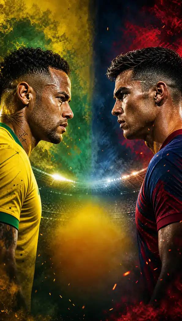 Beispiel für einen Brasilien-Star-Duell-Poster-Prompt