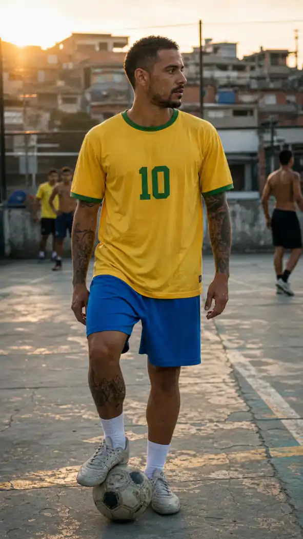 Beispiel für einen Brasilien-Stadiongang-Trikot-Prompt