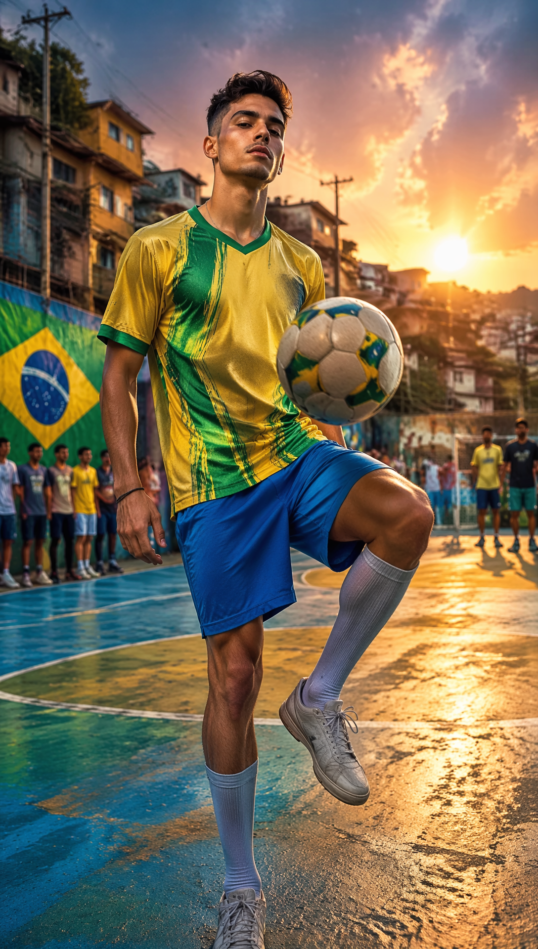 Brazil Street Football Jersey Prompt example