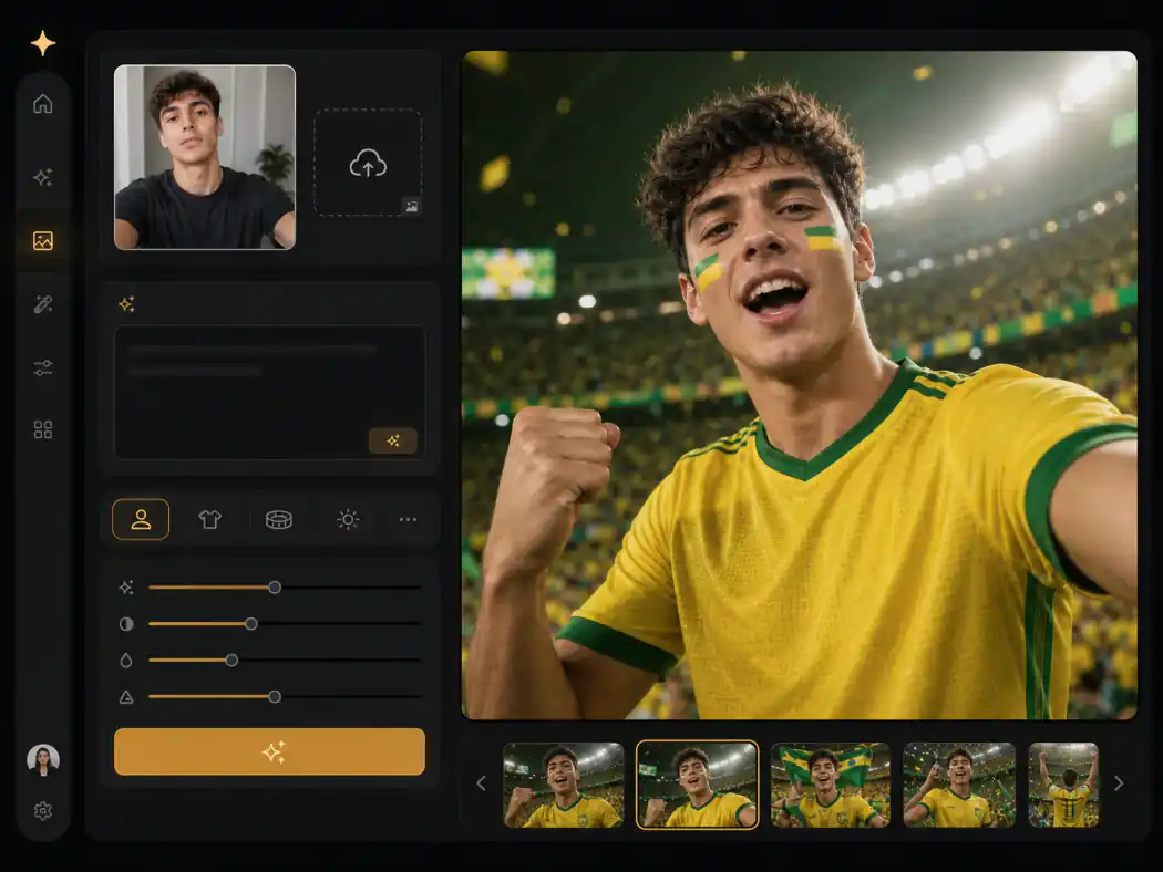 Beispiel für einen Brasilien-Trikot KI-Foto-Prompt