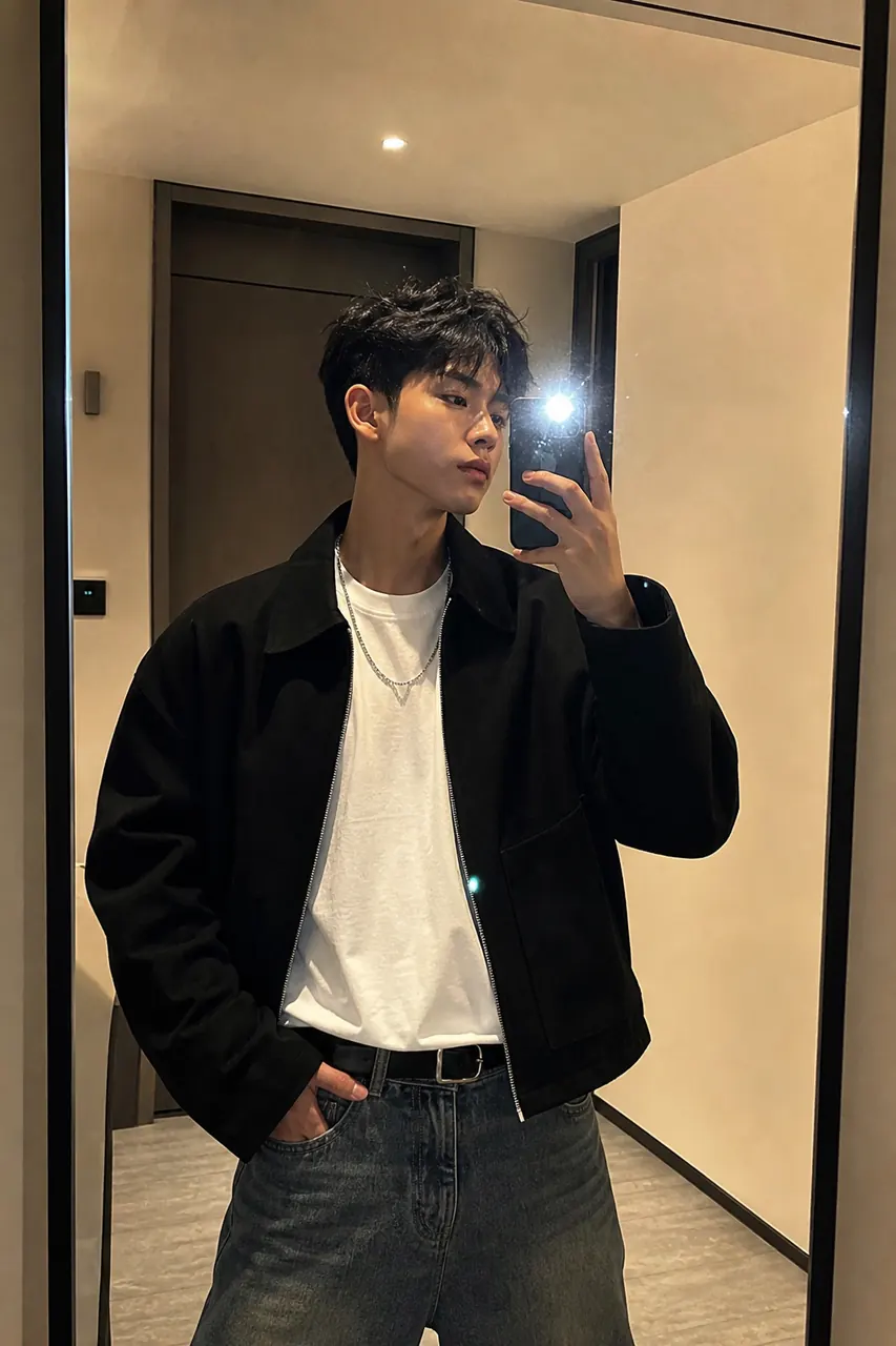 Mirror Selfie Menino exemplo