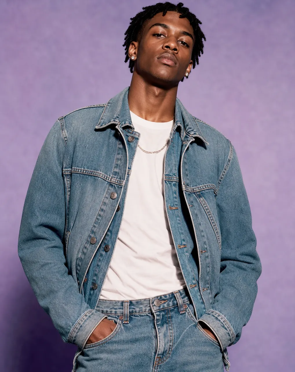 Y2K Denim 스튜디오 남자 예시