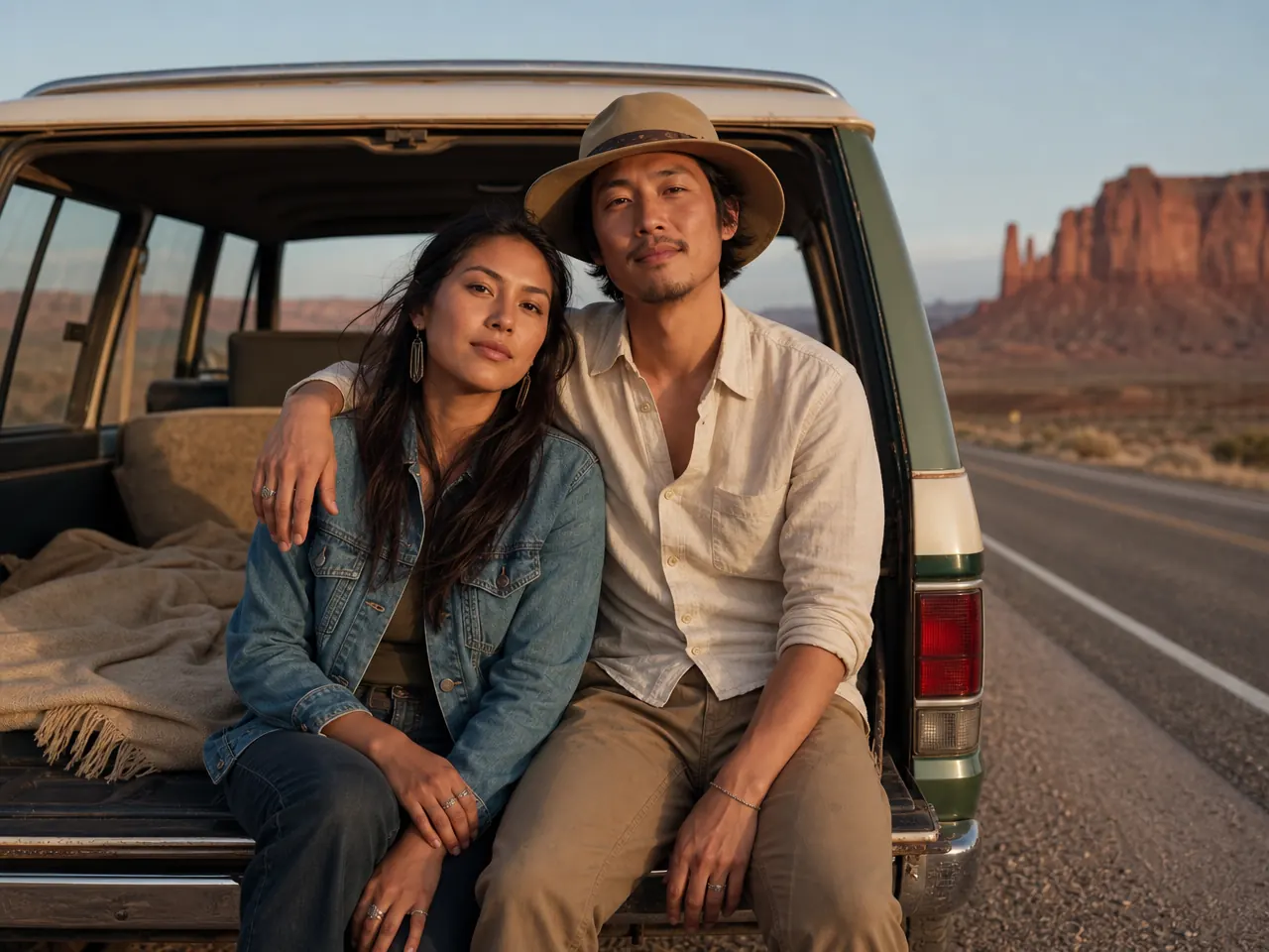 Desert Road Trip Pareja ejemplo
