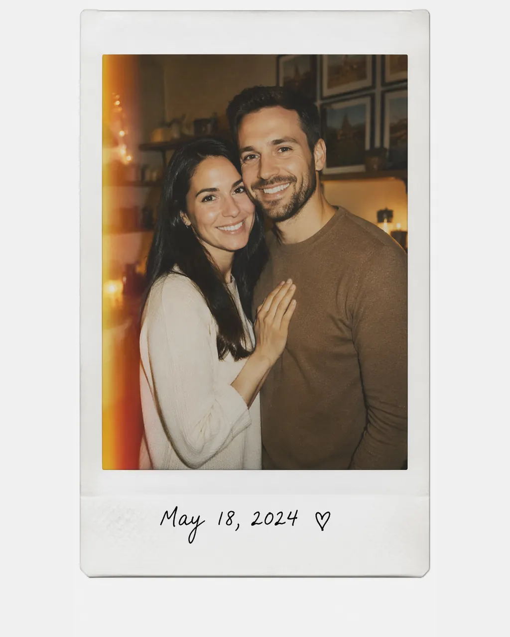 Vintage Polaroid Pareja Foto ejemplo