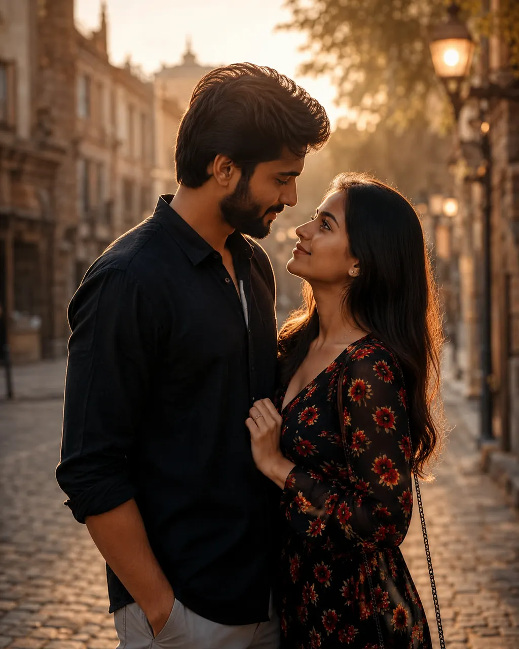 Realista Cinematográfico Pareja Retrato ejemplo