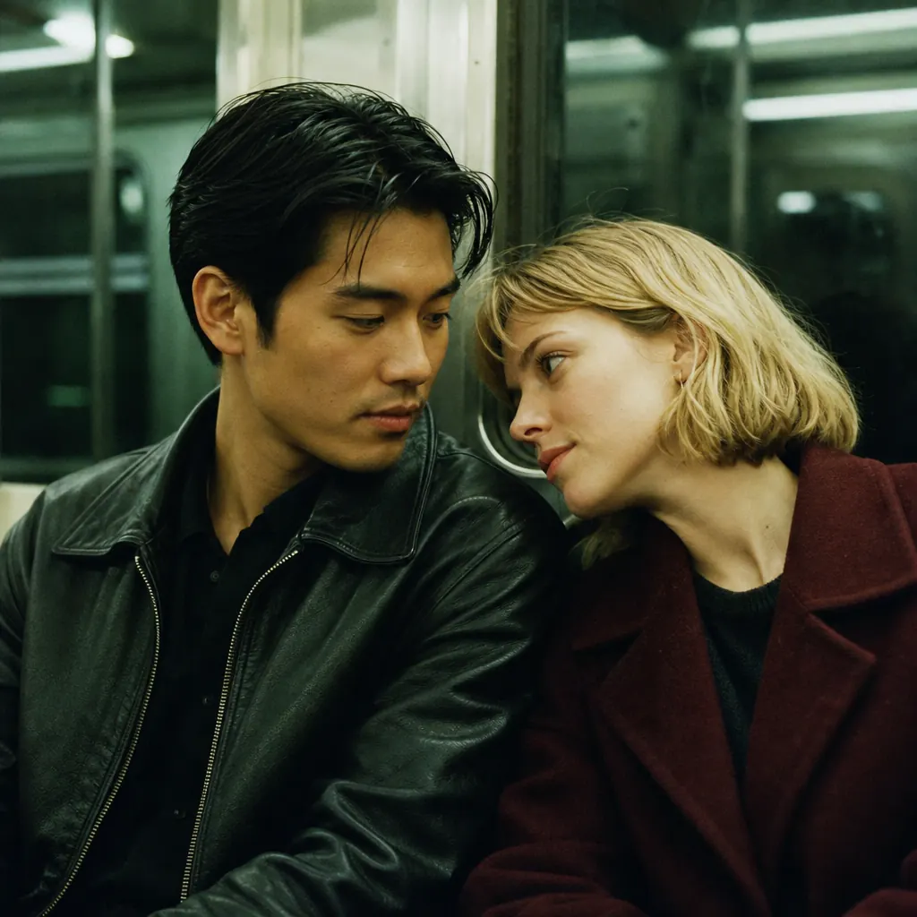 Retro Subway Película Pareja ejemplo