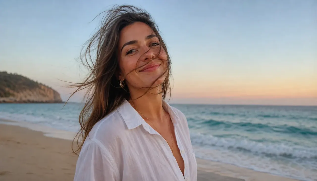 Beach Polaroid Cinema Fille exemple