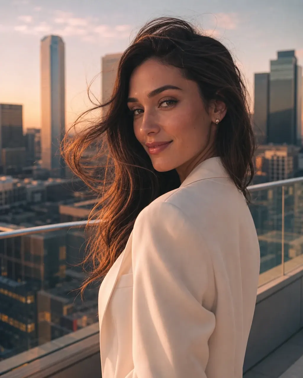 Golden Hour Balcony Fille exemple
