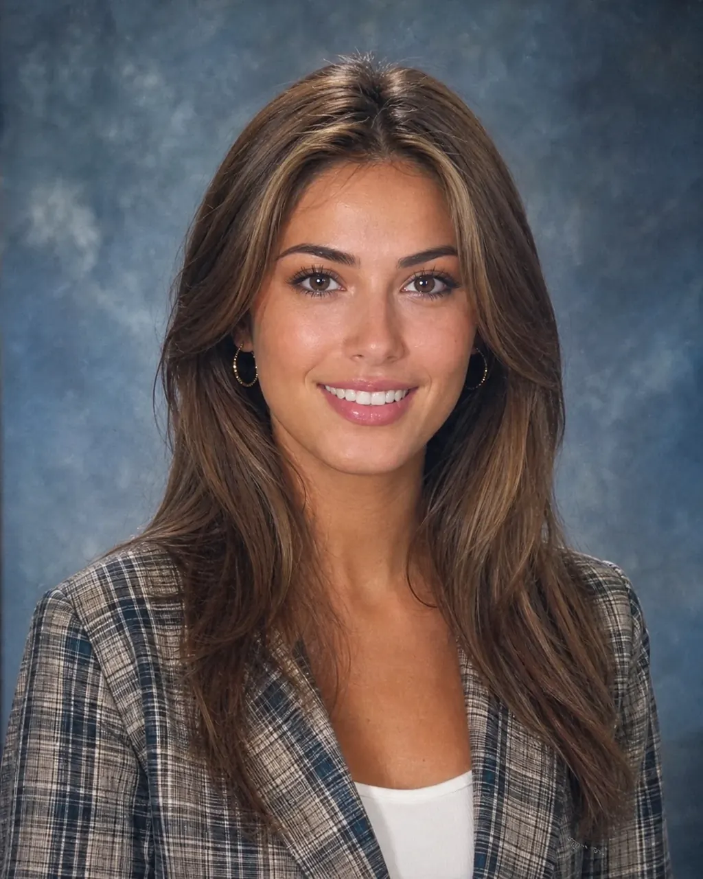 Rétro Plaid Yearbook Fille exemple
