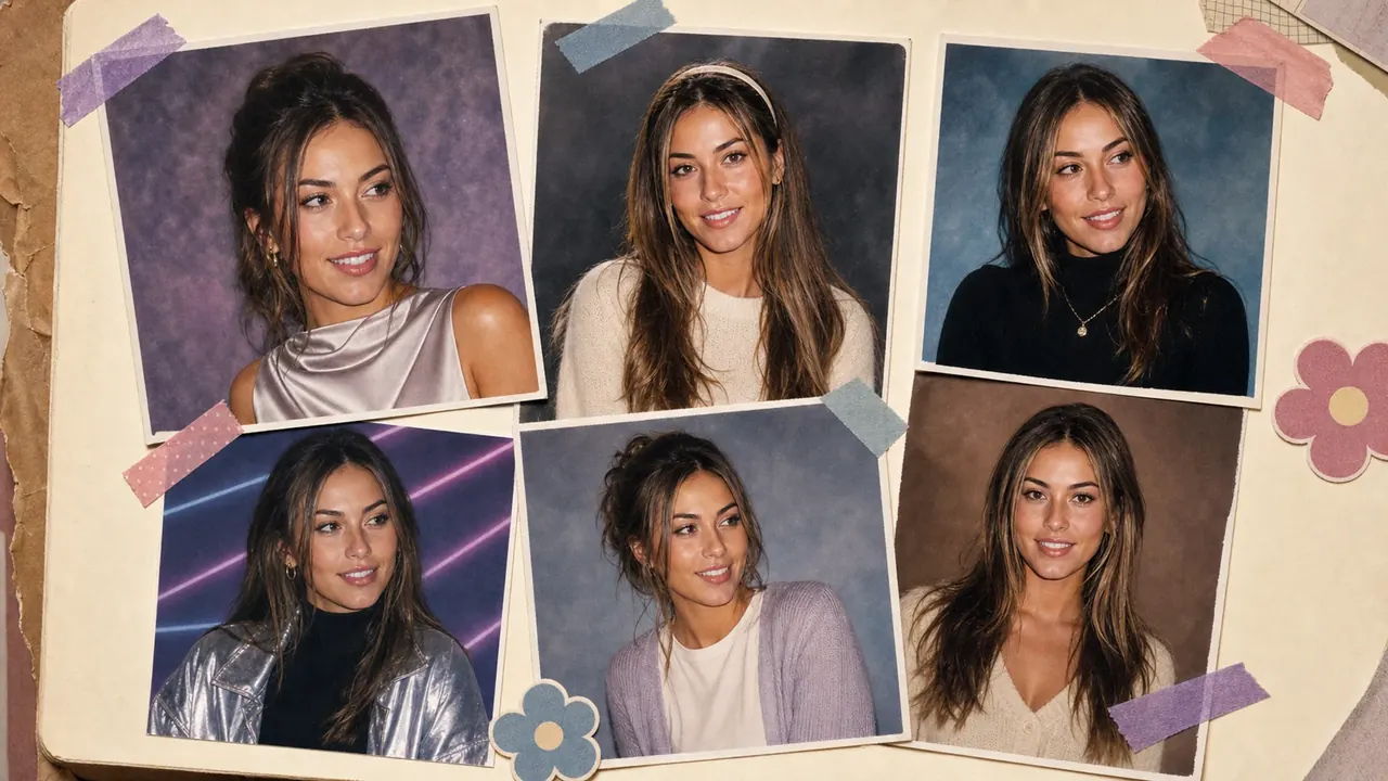 Rétro Yearbook Scrapbook Fille exemple