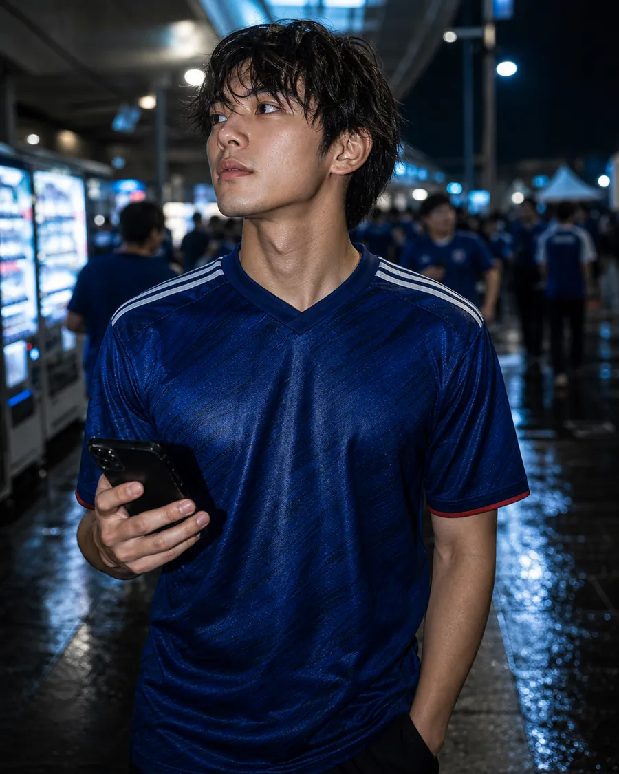 Japan jersey AI photo prompt example