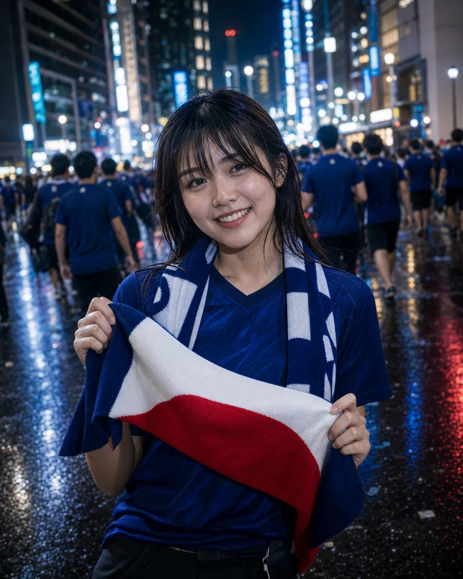 Tokyo night Japan matchday prompt example