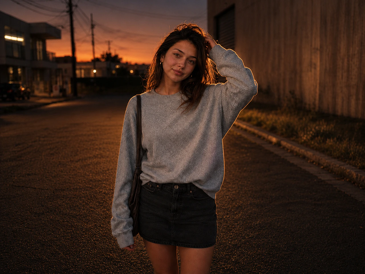 Amber afterglow lofi dusk portrait effect
