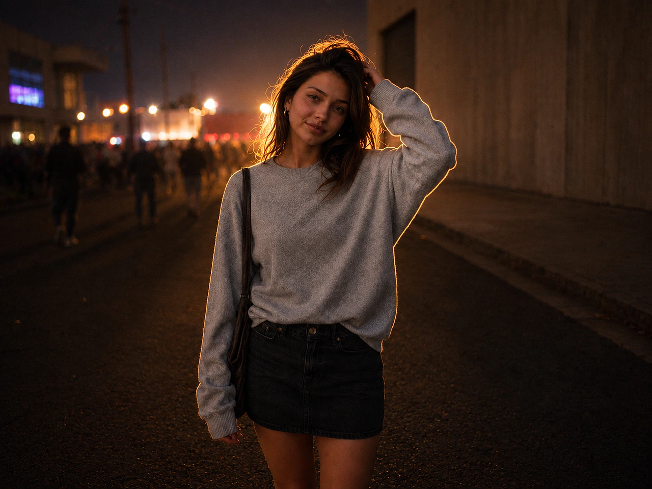 Concert glow lofi dusk backdrop prompt effect