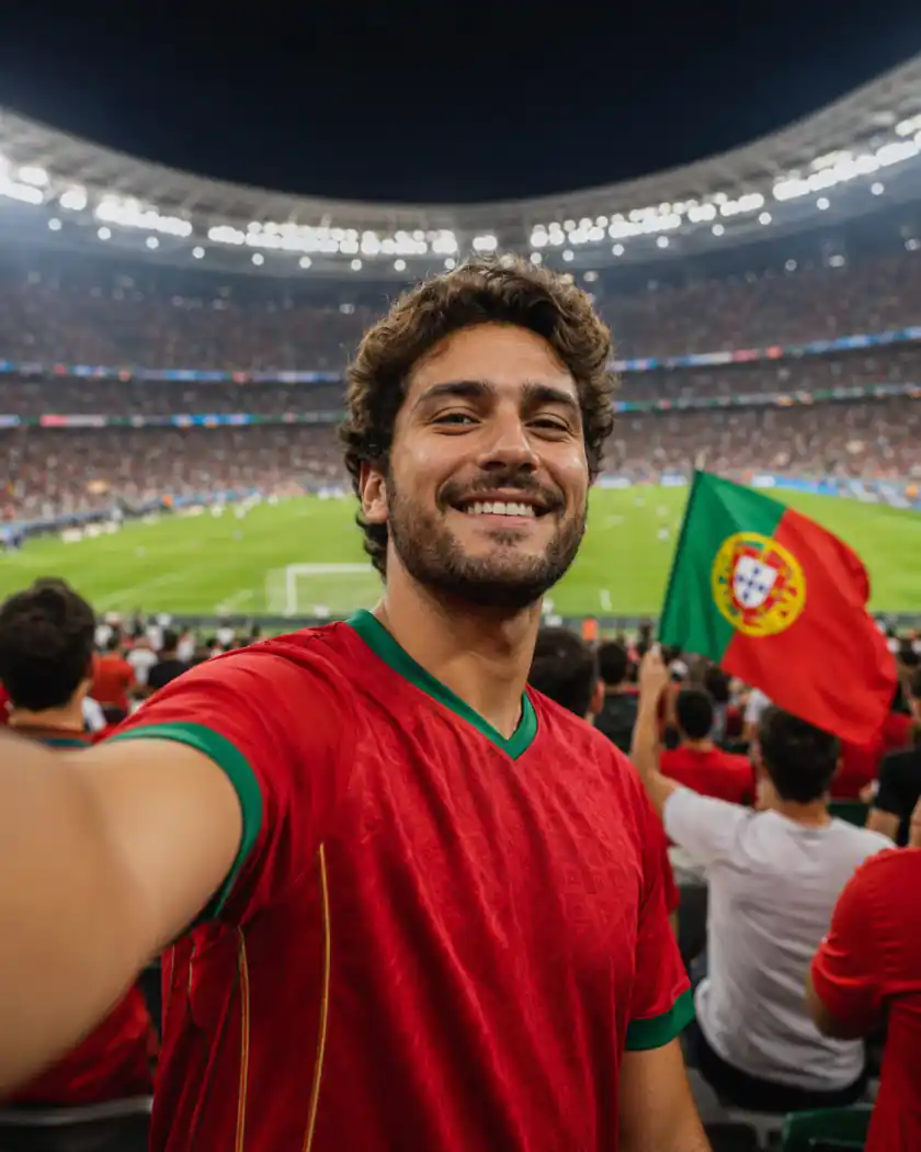 Portugal-Prompt-Beispiel - Trikot-Selfie-Edit