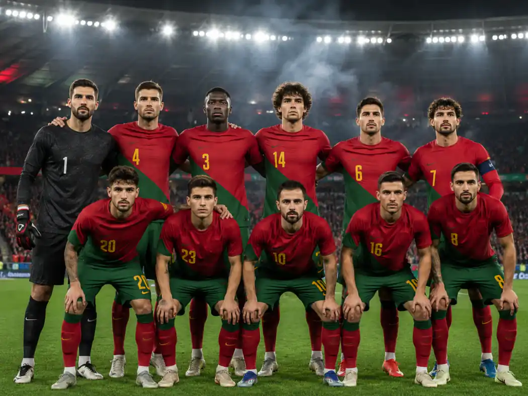 Portugal-Prompt-Beispiel - Ganze-Mannschaft-Aufstellungs-Poster