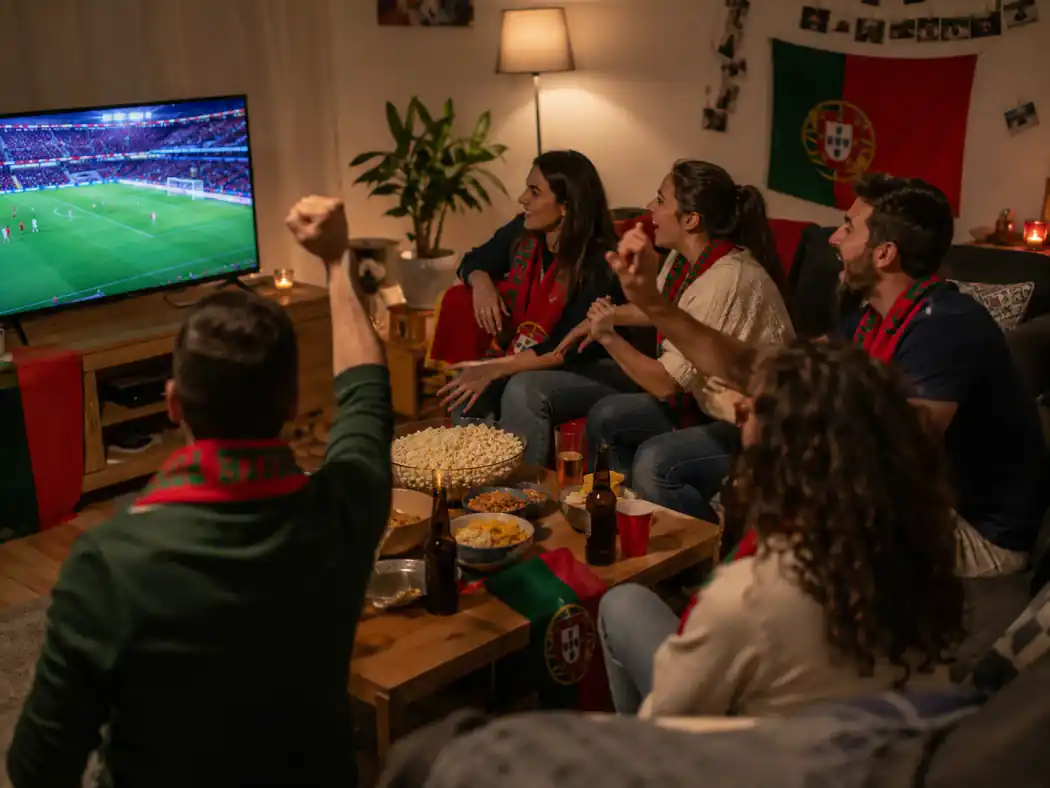 Portugal-Prompt-Beispiel - Watch-Party zu Hause