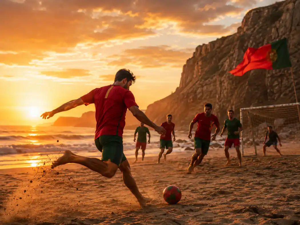 Portugal-Prompt-Beispiel - Atlantikküste Fußball