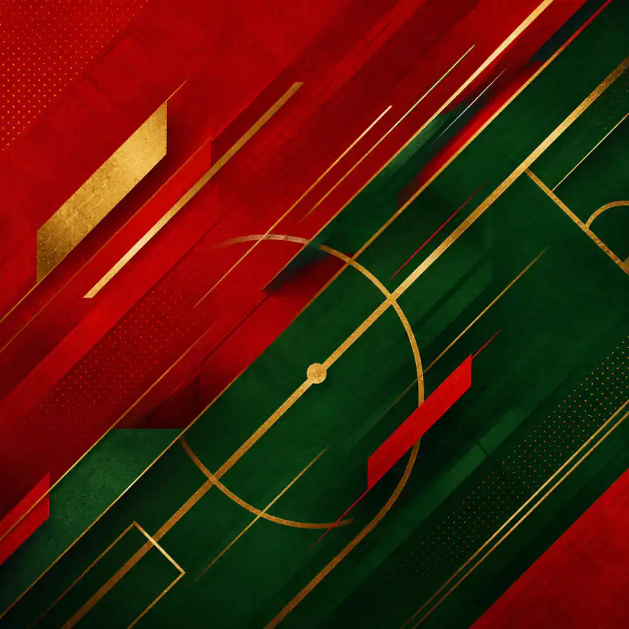 Portugal-Prompt-Beispiel - Abstrakte Flaggengeometrie