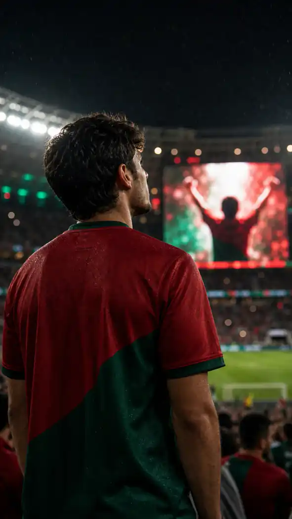 Beispiel für einen von CR7 inspirierten anonymen Silhouetten-Tribute-Prompt