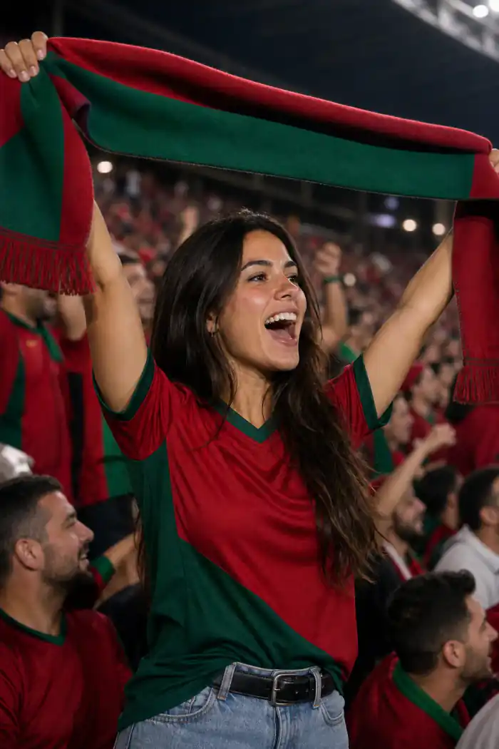 Beispiel für einen Portugal-Fan-Schal-Poster-Prompt